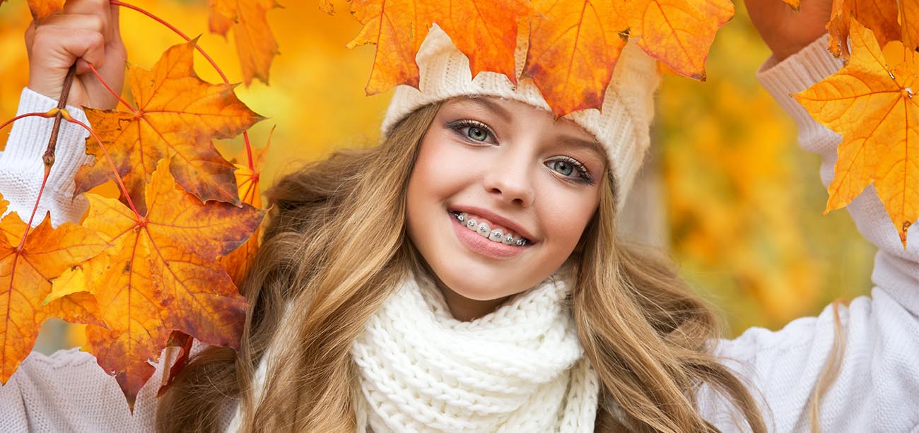 Girl with orthodontics in Yorktown Heights NY